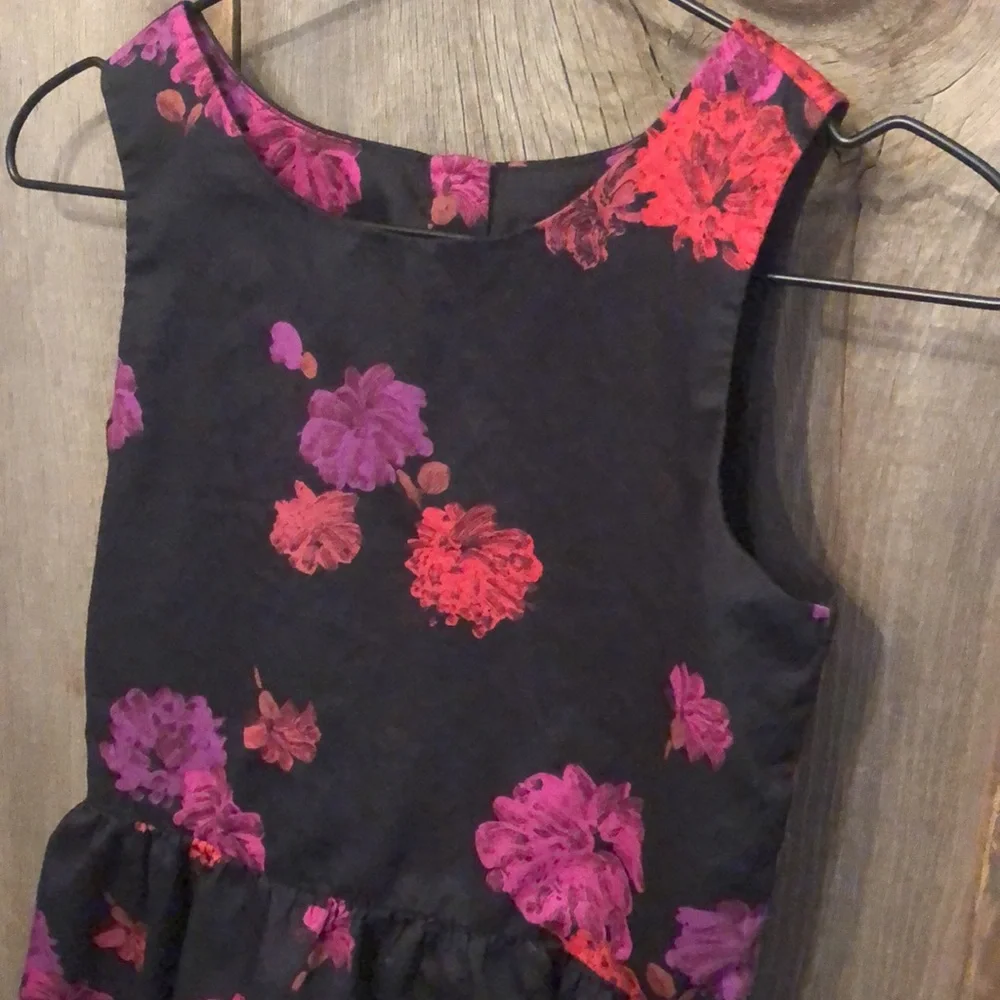 GapKids Floral Dress in Black Size Large 10 Regular Girls